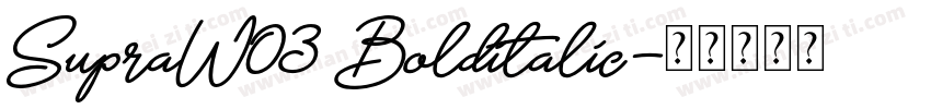 SupraW03 Bolditalic字体转换